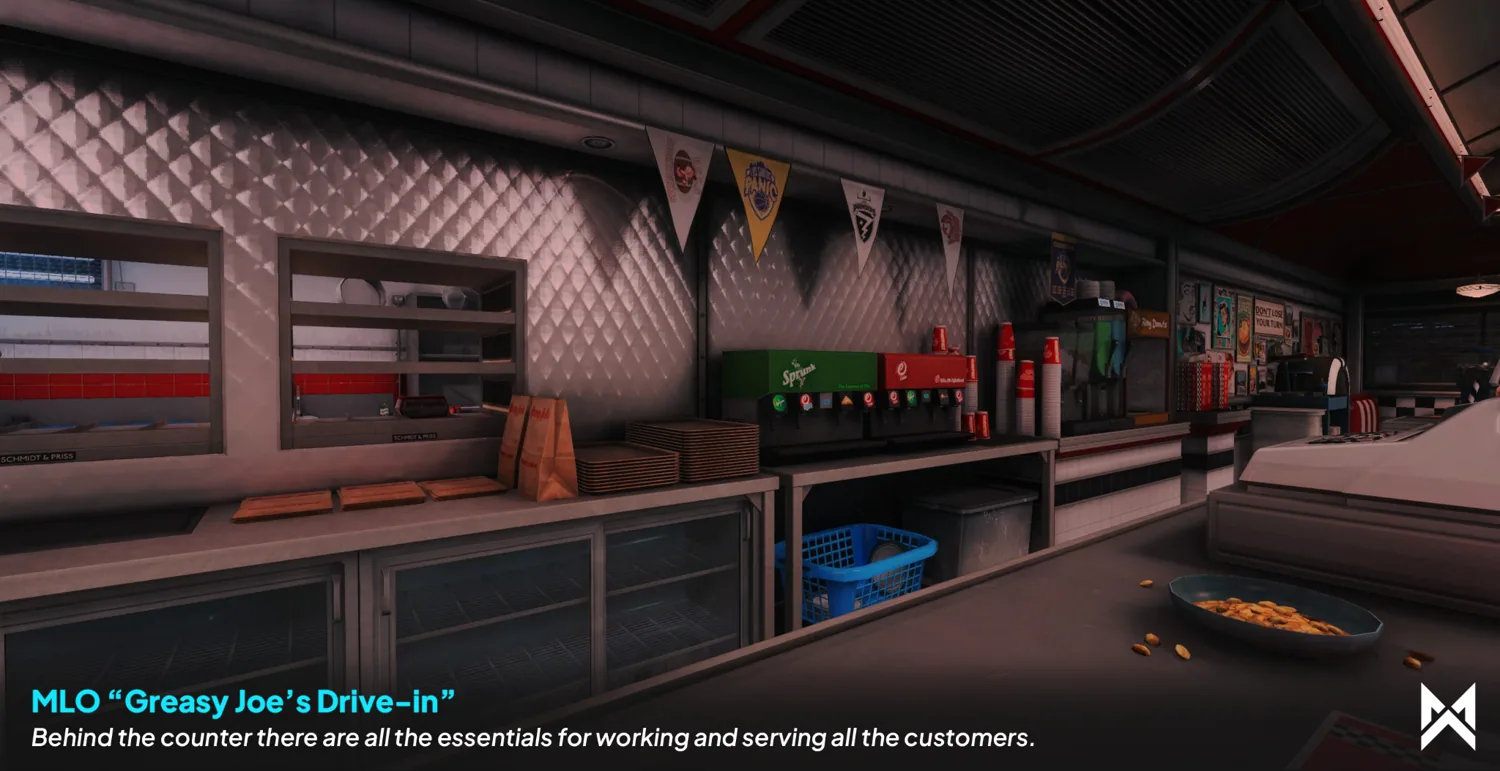 Diner service counter